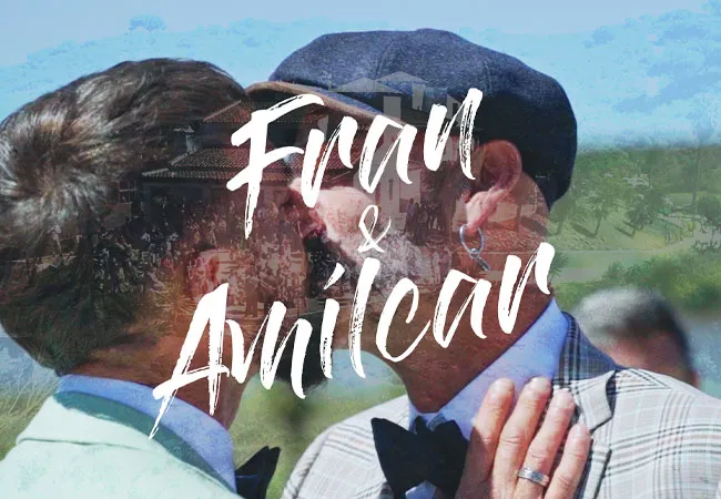 Fran & Amílcar, pareja protagonista de una película de boda de Las Bodas de Pantamaría